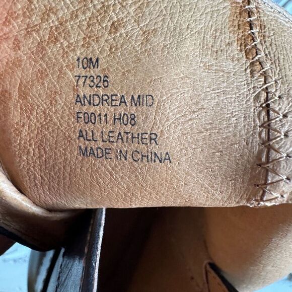 Frye brown leather Andrea mid calf boots size 10 - Picture 8 of 10